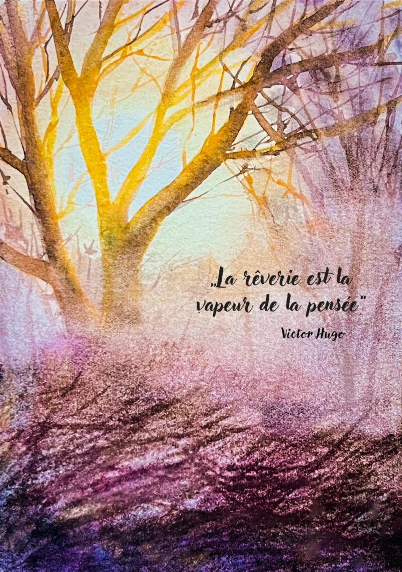 Affiche imprimée, tirée d’une aquarelle originale